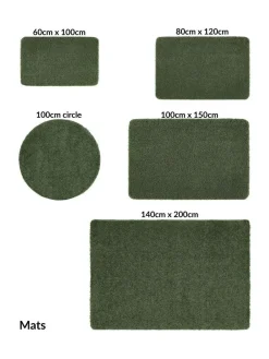 Hot My Rug Forest Green Shaggy Rug