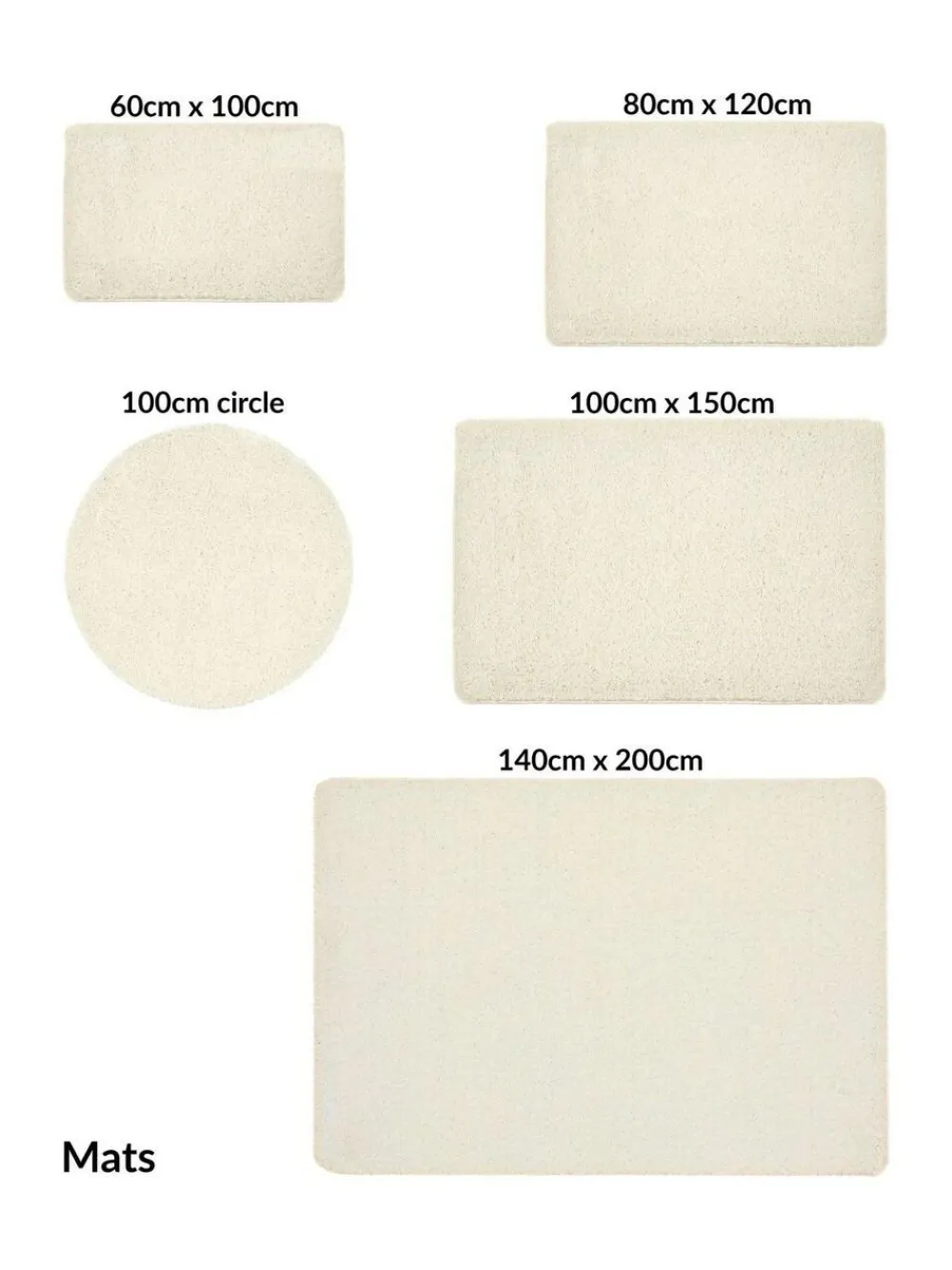 My Rug Ivory Shaggy Rug^ Rugs & Runners