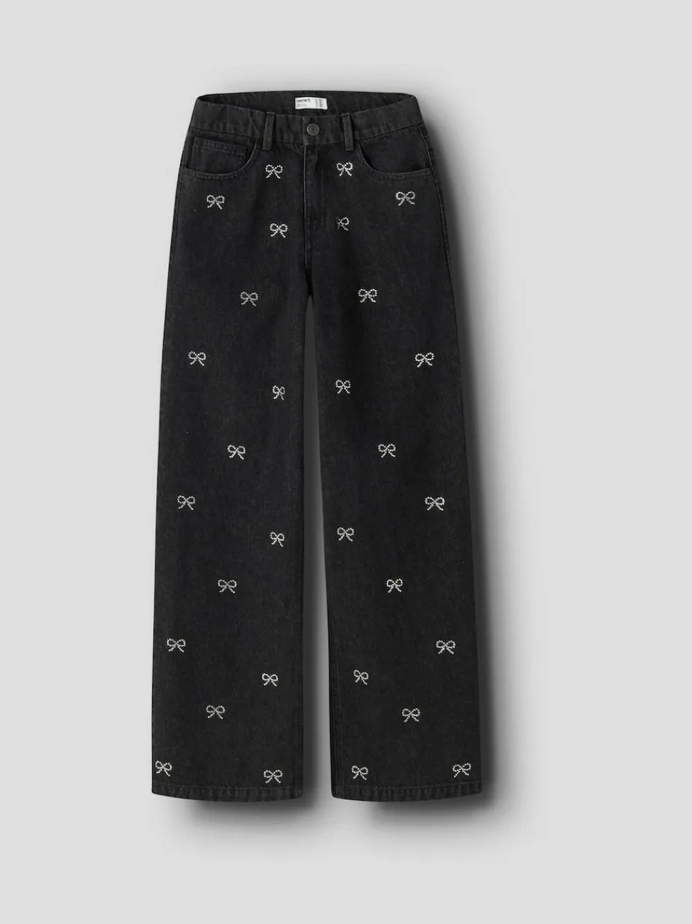Online Name It Black Bow Embellished Jeans