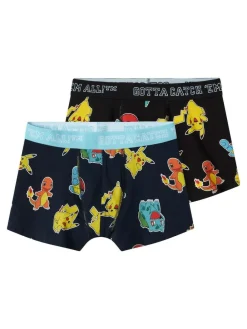 Hot Name It Black Pokemon Boxers 2 Pack