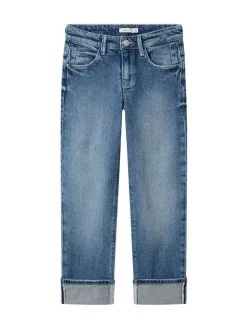 Name It Blue Straight Leg Fold Up Jeans^ Jeans