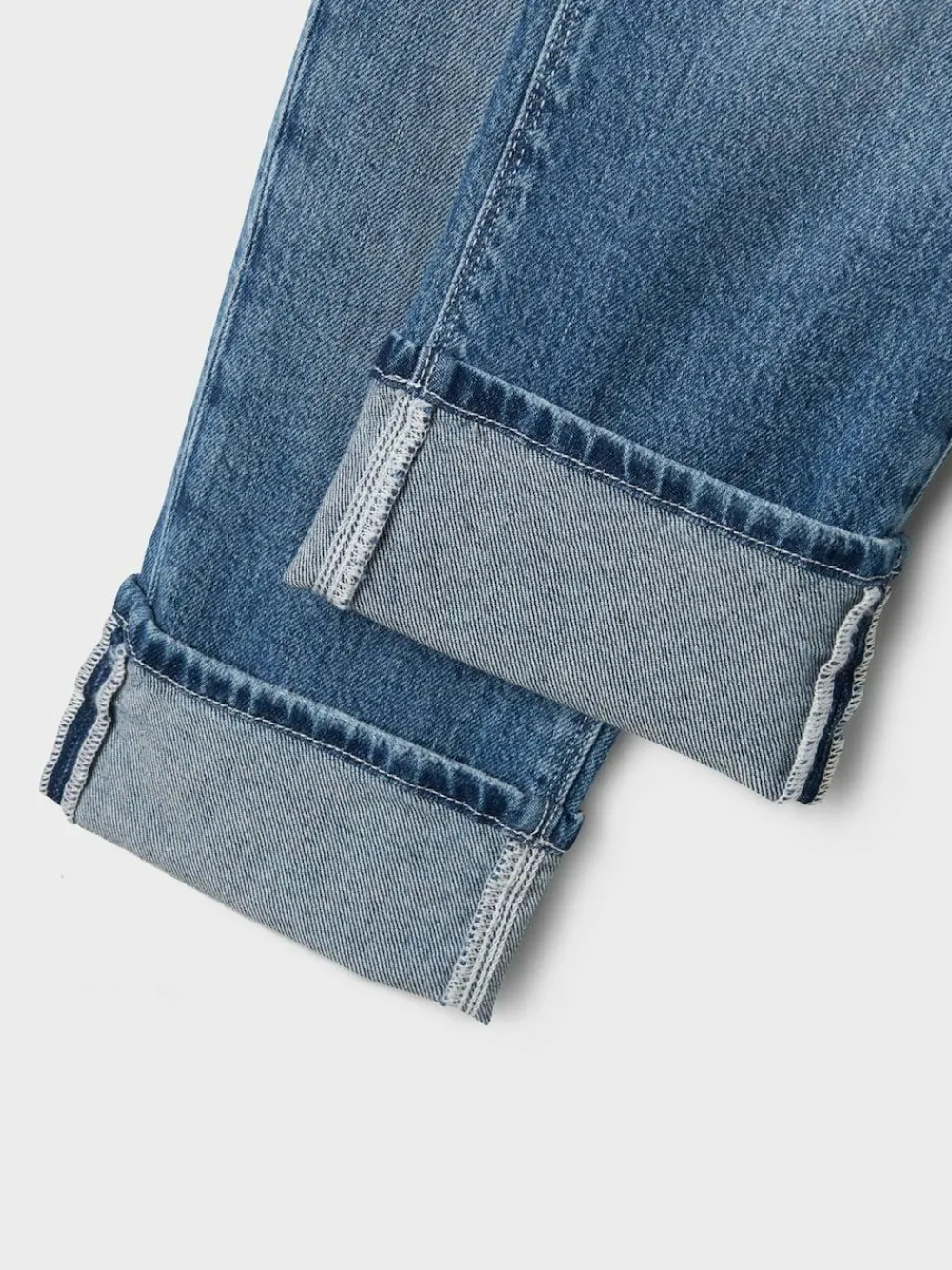Name It Blue Straight Leg Fold Up Jeans^ Jeans