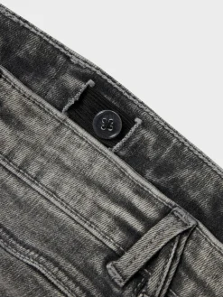 Online Name It Girls Flare Jeans With Adjustable Waist Dark Grey