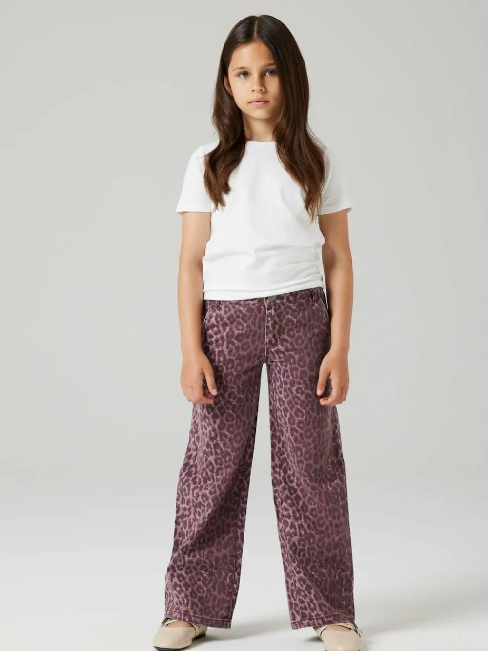Online Name It Purple Wide Leg Leopard Jeans