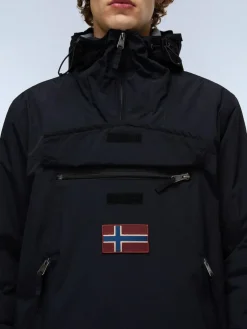 Discount Napapijri Rainforest Pockets Black Anorak