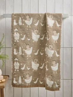 Online Next Natural 100% Cotton Bertie Woodland Spa Towel