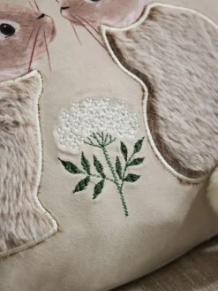 Next Natural 50 X 30cm Faux Fur Bunny Cushion^ Cushions & Throws