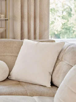 Next Natural 59 x 59cm Matte Velvet Cushion^ Cushions & Throws