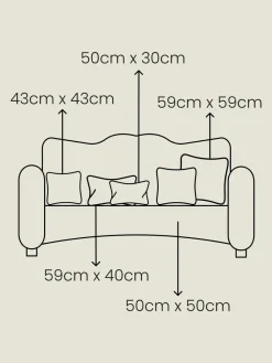 Next Natural 59 x 59cm Matte Velvet Cushion^ Cushions & Throws