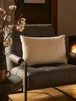 New Next Natural 40 x 59cm Matte Velvet Cushion