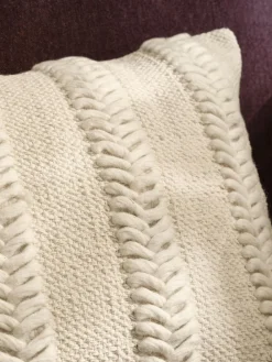 New Next 40 x 59cm Woven Chevron Cushion Natural