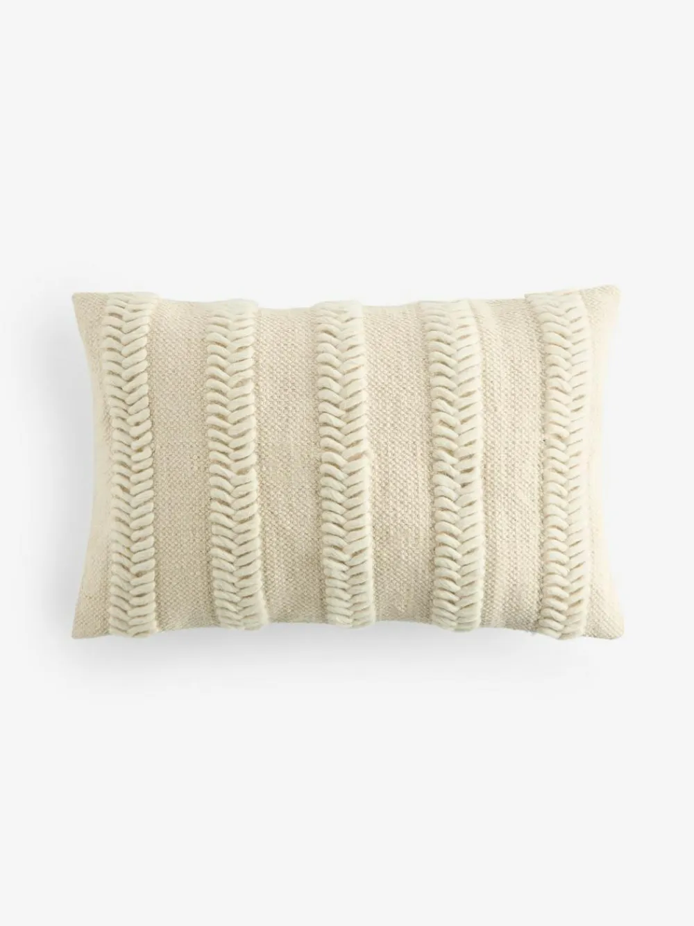 New Next 40 x 59cm Woven Chevron Cushion Natural