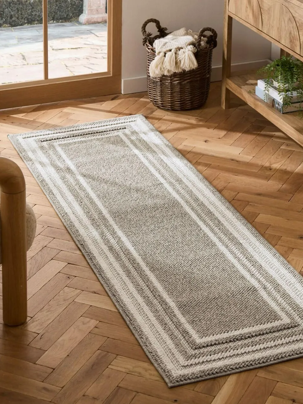 Hot Next Natural Albie Bobble Border Runner