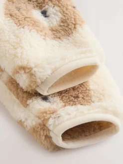 Outlet Next Natural Bear Face Fleece Zip Jacket (0mths-2yrs)