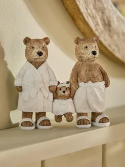 Next Natural Bertie Bear Family Bathroom Ornament^ Ornaments|Bathroom Accessories
