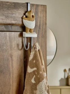Next Natural Bertie Bear Over Door Hook^ Storage & Organisation|Bathroom Accessories