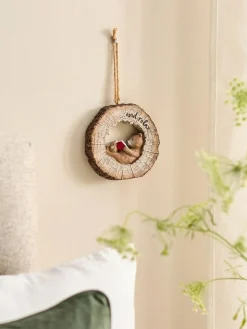 Discount Next Natural Bertie Bear Reading Hanging Decoration