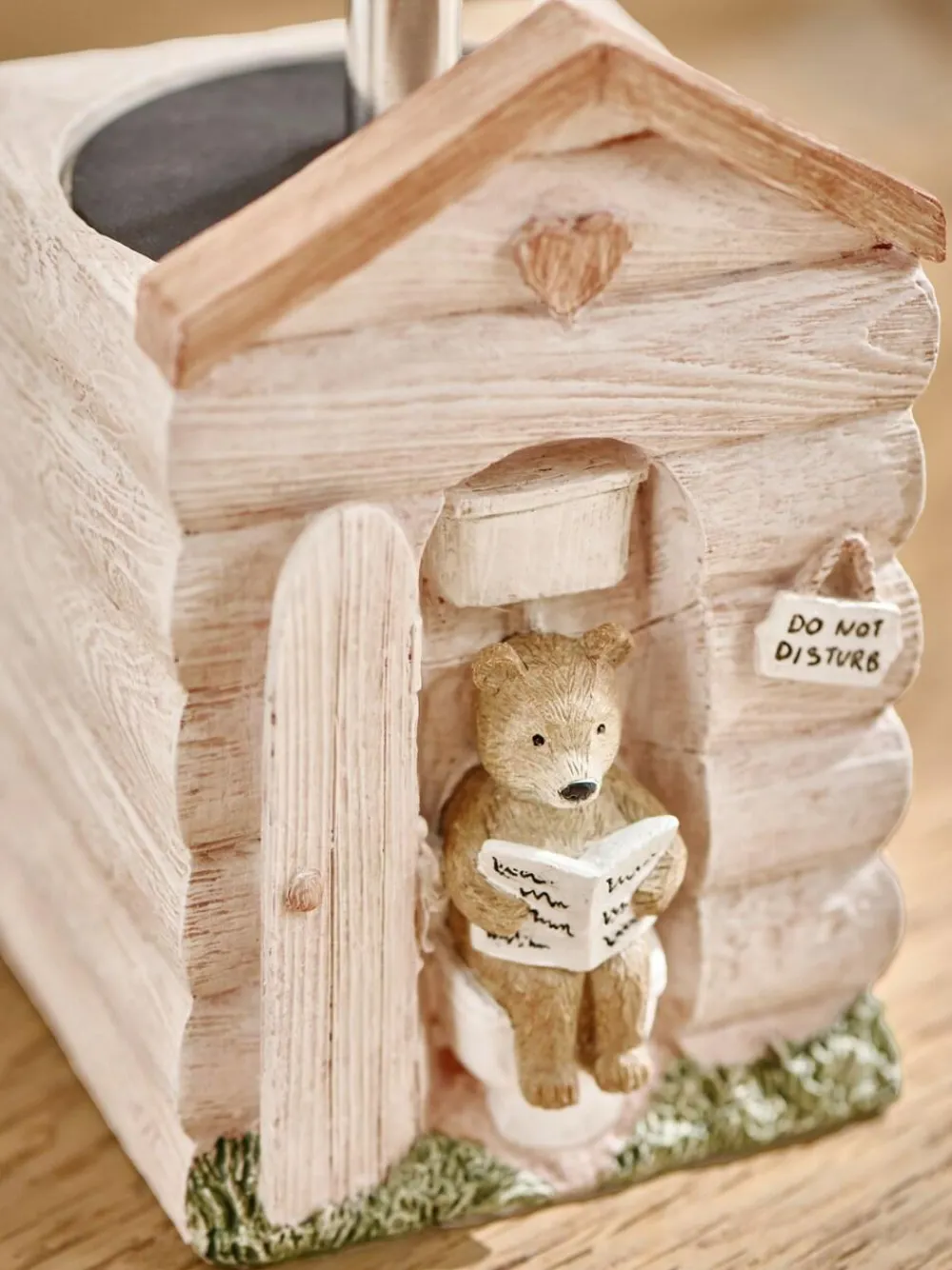 Next Natural Bertie Bear Woodland Spa Toilet Brush^ Bathroom Accessories