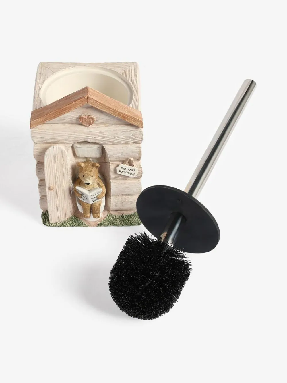 Next Natural Bertie Bear Woodland Spa Toilet Brush^ Bathroom Accessories