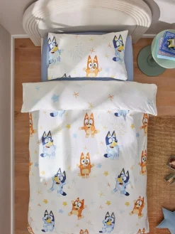 Next Natural Bluey and Friends 100% Cotton Duvet Cover and Pillowcase Set^ Childrens Bedding|Bedsets & Duvet Covers