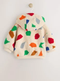 Online Next Natural Bright Geo Printed Zip Through Hooded Baby Jacket (0mths-2yrs)