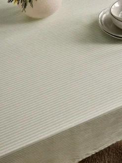 Discount Next Bronx Stripe Wipe Clean Tablecloth Natural