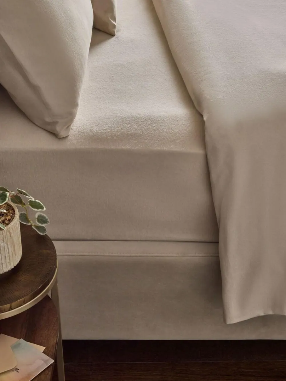 Hot Next Brushed Cotton Supersoft Extra Deep Fitted Sheet Natural