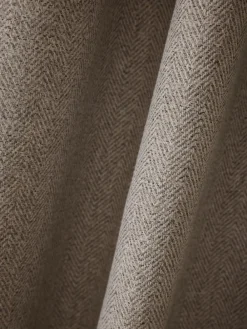 Next Brushed Herringbone Pencil Pleat Blackout Thermal Curtains^ Curtains & Blinds