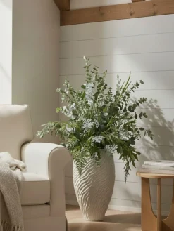 Next Natural Ceramic Fairford Textured Extra Large Vase^ Vases