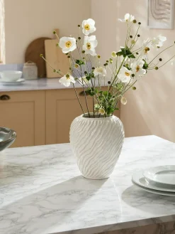 Next Natural Ceramic Fairford Textured Medium Vase^ Vases