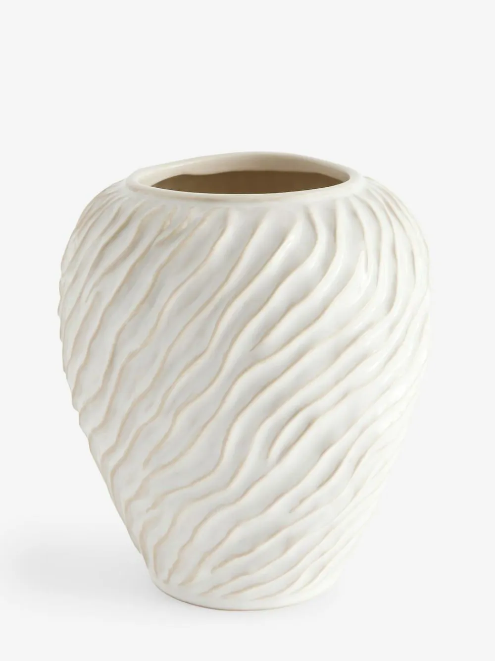 Next Natural Ceramic Fairford Textured Medium Vase^ Vases
