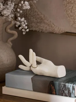 Hot Next Natural Ceramic Hand Trinket Dish Ring Holder