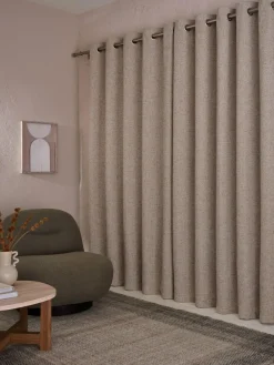 Next Chunky Marl Textured Eyelet Lined Curtains^ Curtains & Blinds