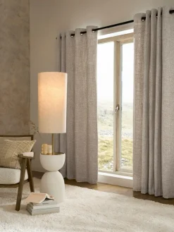 New Next Natural Cosy Texture Super Thermal Eyelet Curtains