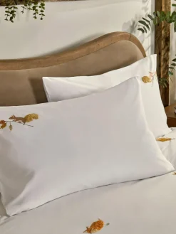 Online Next Natural Cotton Autumn Woodland Duvet Cover and Pillowcase Set