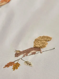 Online Next Natural Cotton Autumn Woodland Duvet Cover and Pillowcase Set