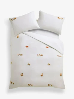 Online Next Natural Cotton Autumn Woodland Duvet Cover and Pillowcase Set