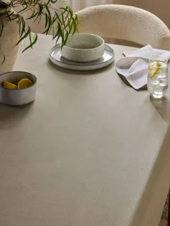 Next Natural Cotton Linen Look Wipe Clean Table Cloth^ Table Linen, Placemats & Coasters