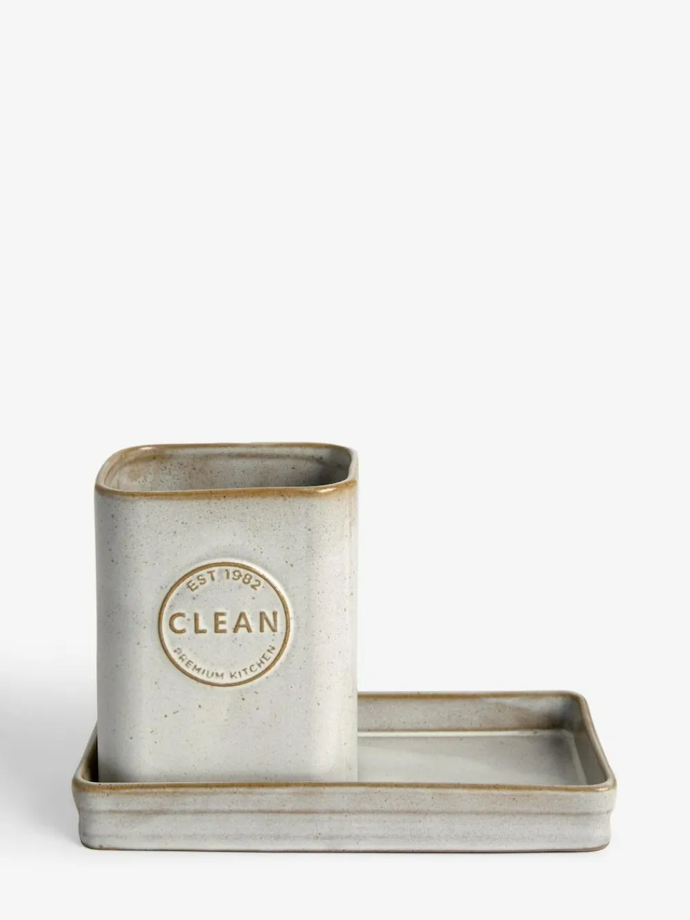 New Next Natural Country Badge Ceramic Sink Caddy