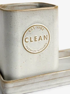 New Next Natural Country Badge Ceramic Sink Caddy