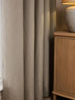 Next Natural Dark Blackout/Thermal Cotton Eyelet Curtains^ Curtains & Blinds