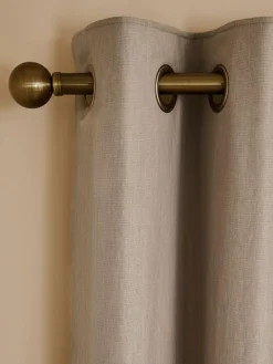 Next Natural Dark Blackout/Thermal Cotton Eyelet Curtains^ Curtains & Blinds