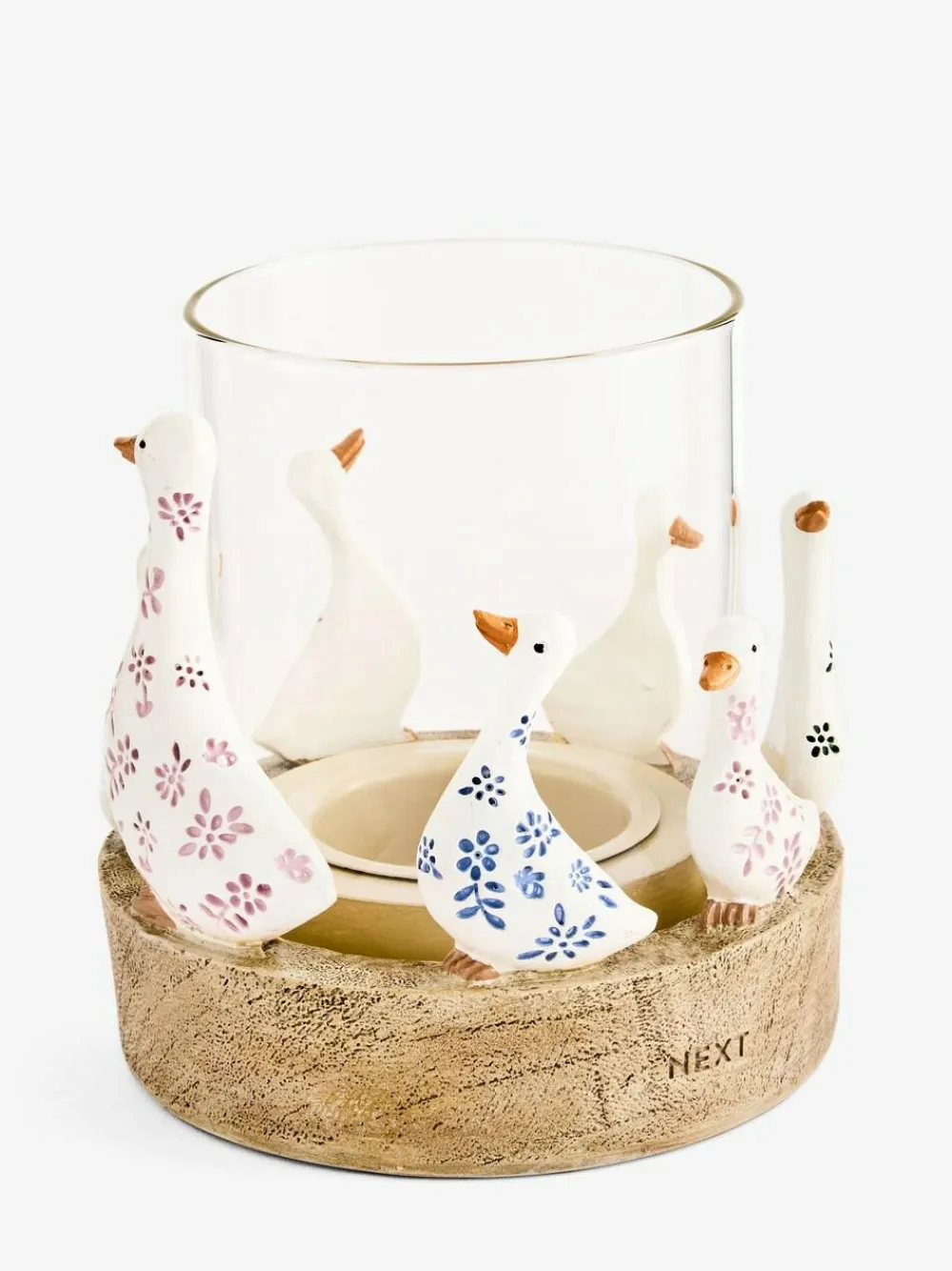 Next Natural Ditsy Duck Hurricane^ Candle Holders & Lanterns