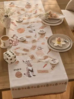 Discount Next Natural Easter Bunny Rabbit Game Dining Table Runner