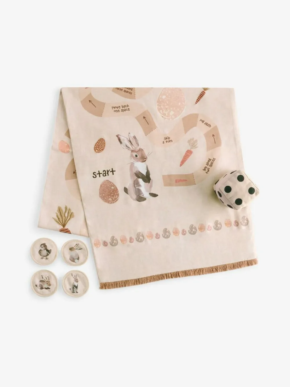 Discount Next Natural Easter Bunny Rabbit Game Dining Table Runner