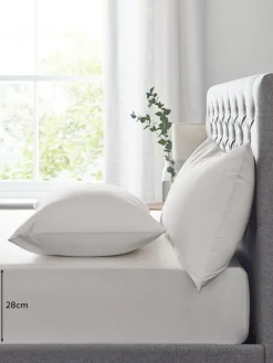 Next Natural Easy Care Polycotton Fitted Sheet^ Bedsheets & Pillow Cases