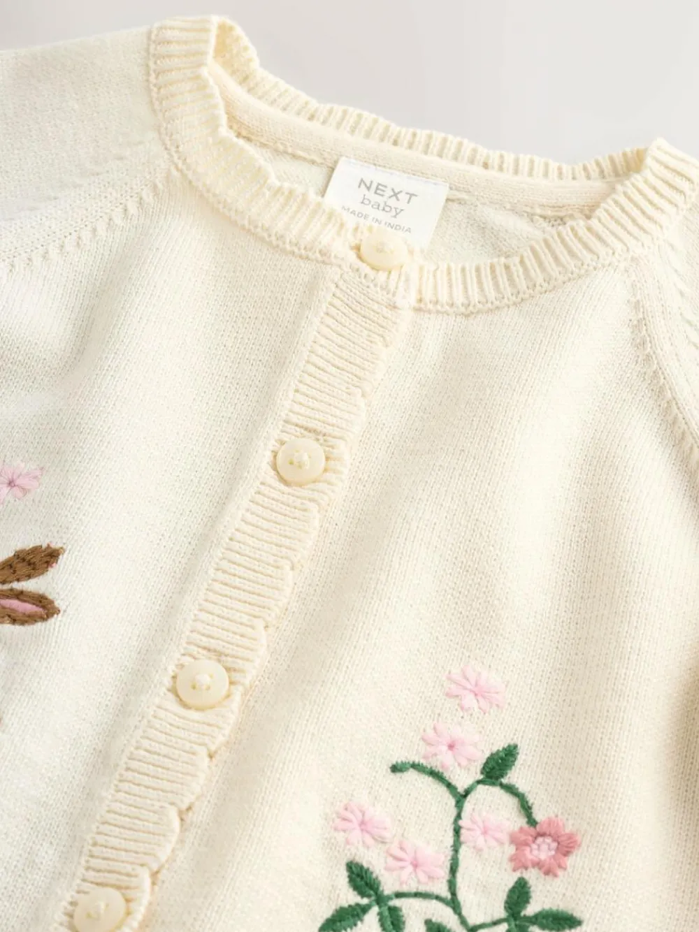 Next Natural Embroidered Baby Bunny Cardigan (0mths-3yrs)^ Baby Girls|Baby Girls