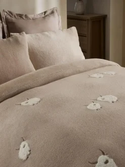 Next Natural Fleece Tufted Hamish Duvet Cover and Pillowcase Set^ Bedsets & Duvet Covers