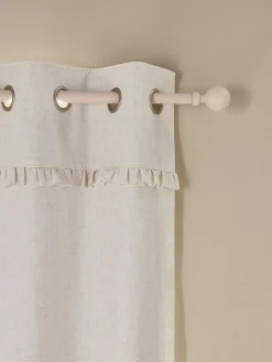 Next Natural Frill Eyelet Blackout Curtains^ Curtains & Blinds