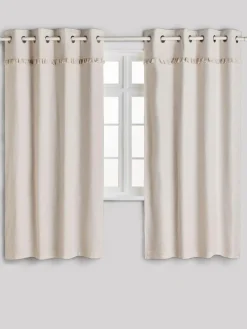 Next Natural Frill Eyelet Blackout Curtains^ Curtains & Blinds